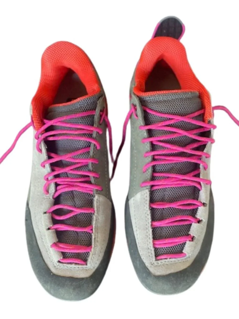 La Sportiva TX Guide Leather Approach Shoe - Women's EU 39.5 Grey/Cherry Tomato
